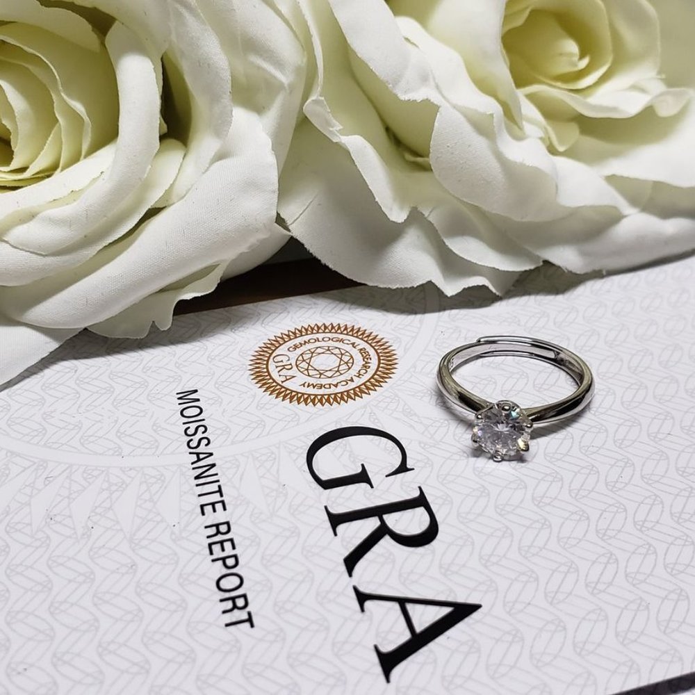 COPY - 1 Carat Moissanite Wedding Engagement Ring